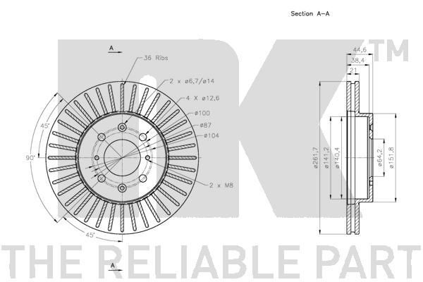 Stabdžių diskas NK 202656