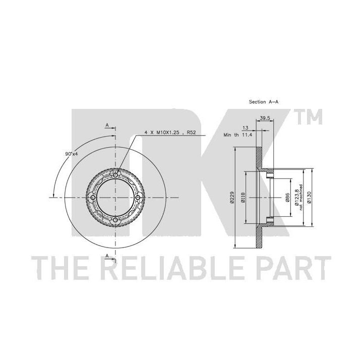 Stabdžių diskas NK 203001