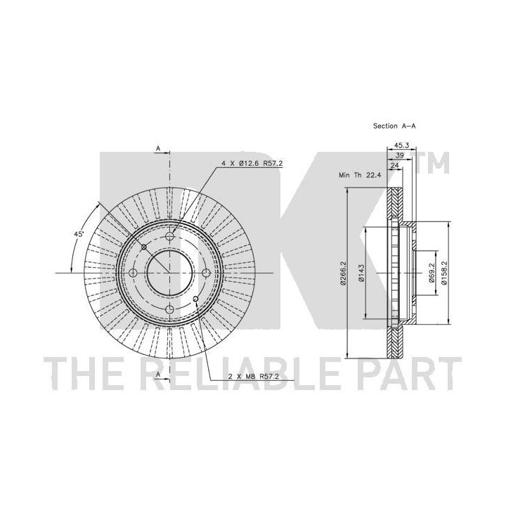 Stabdžių diskas NK 203008