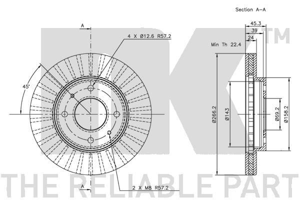 Stabdžių diskas NK 203008