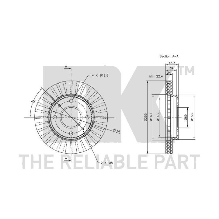 Stabdžių diskas NK 203010