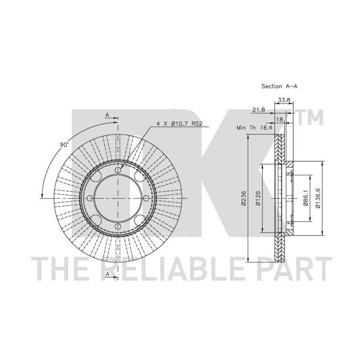 Stabdžių diskas NK 203011