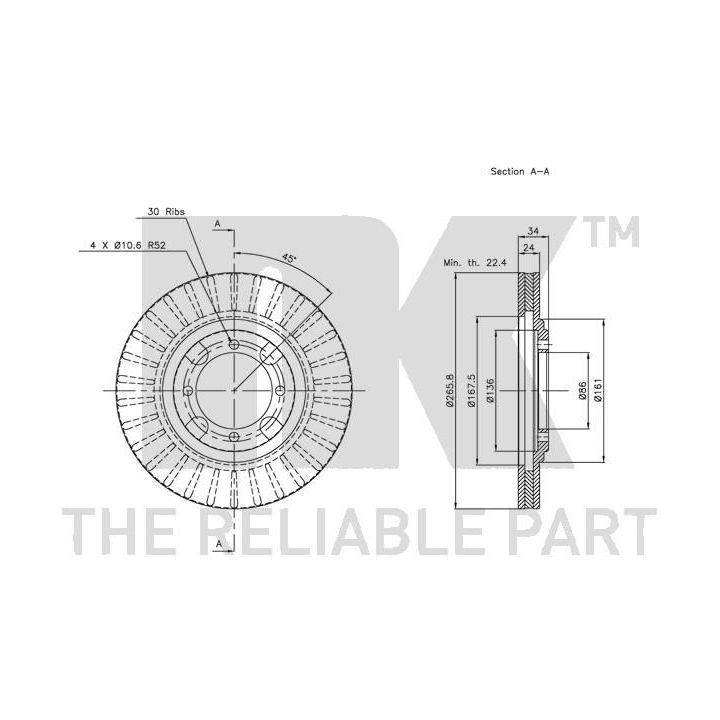 Stabdžių diskas NK 203013