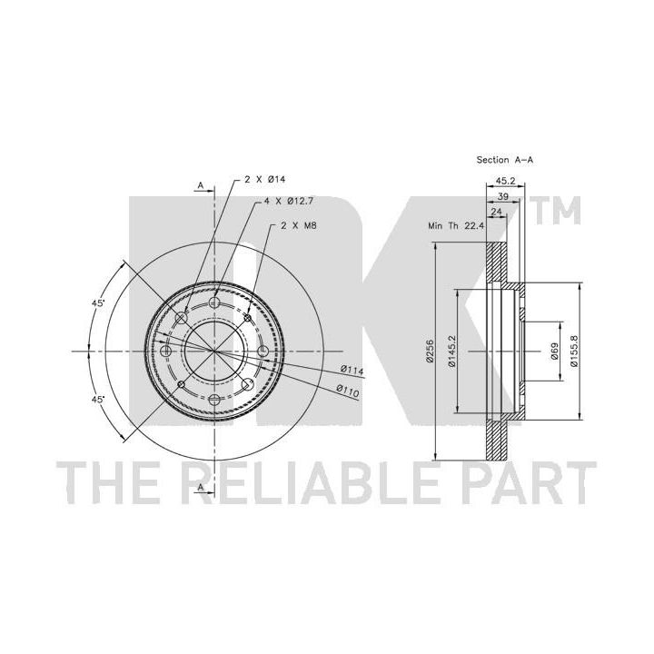 Stabdžių diskas NK 203025