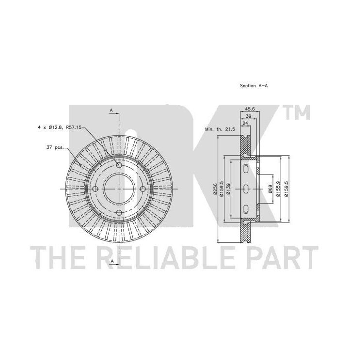 Stabdžių diskas NK 203035