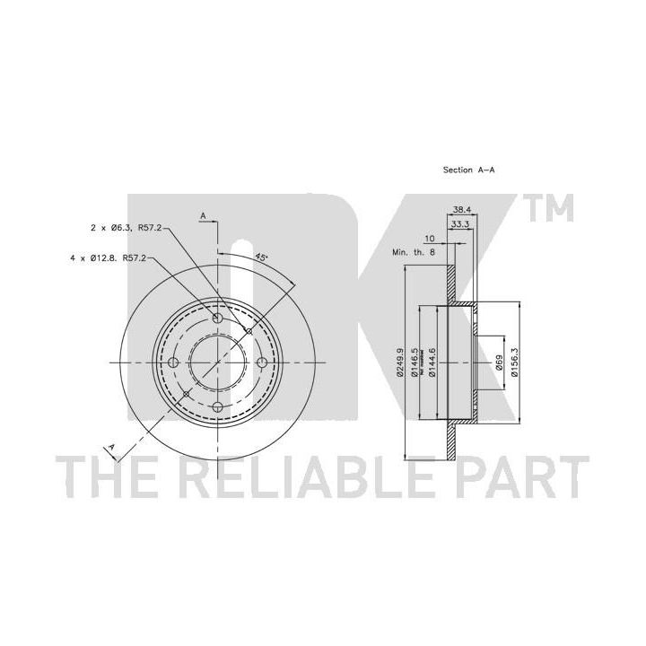 Stabdžių diskas NK 203036
