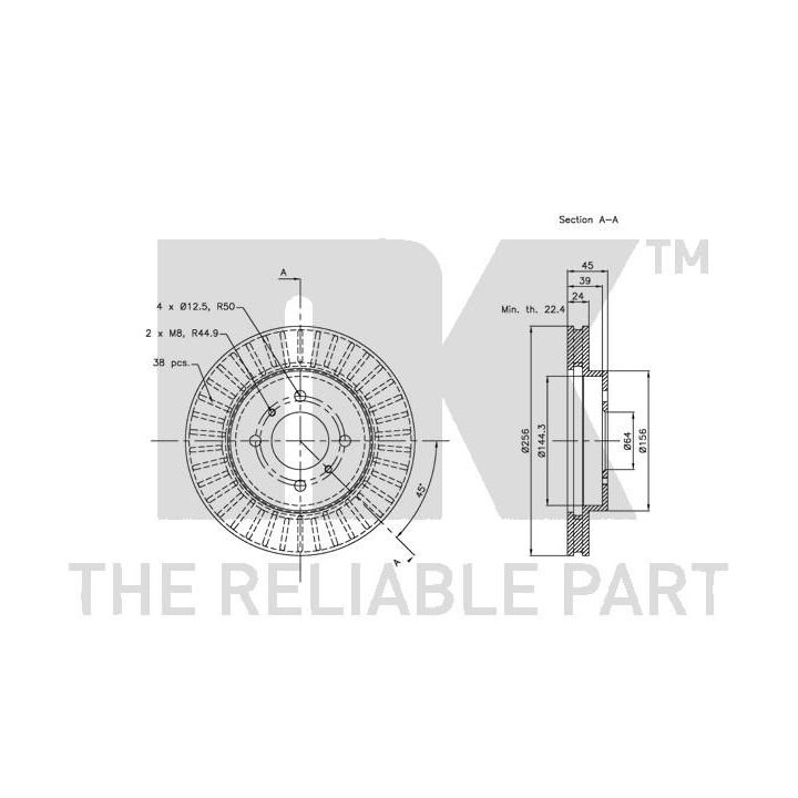 Stabdžių diskas NK 203039