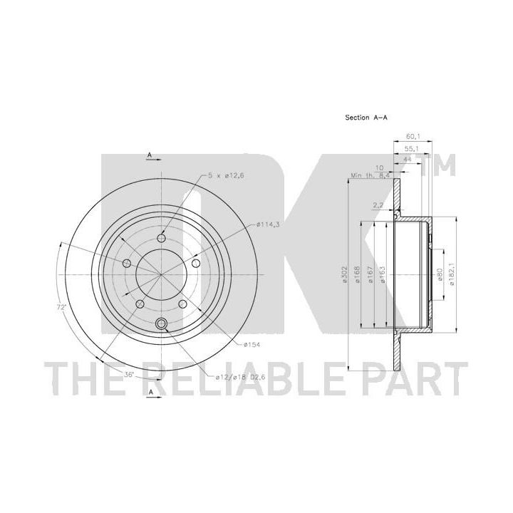 Stabdžių diskas NK 203083