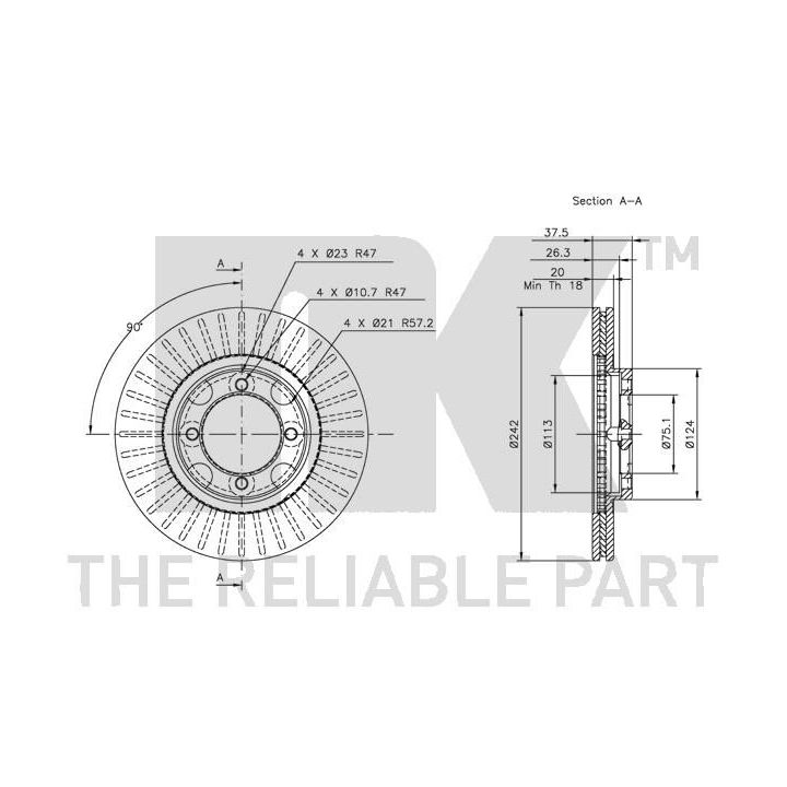 Stabdžių diskas NK 203219