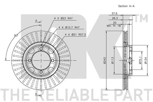 Stabdžių diskas NK 203219