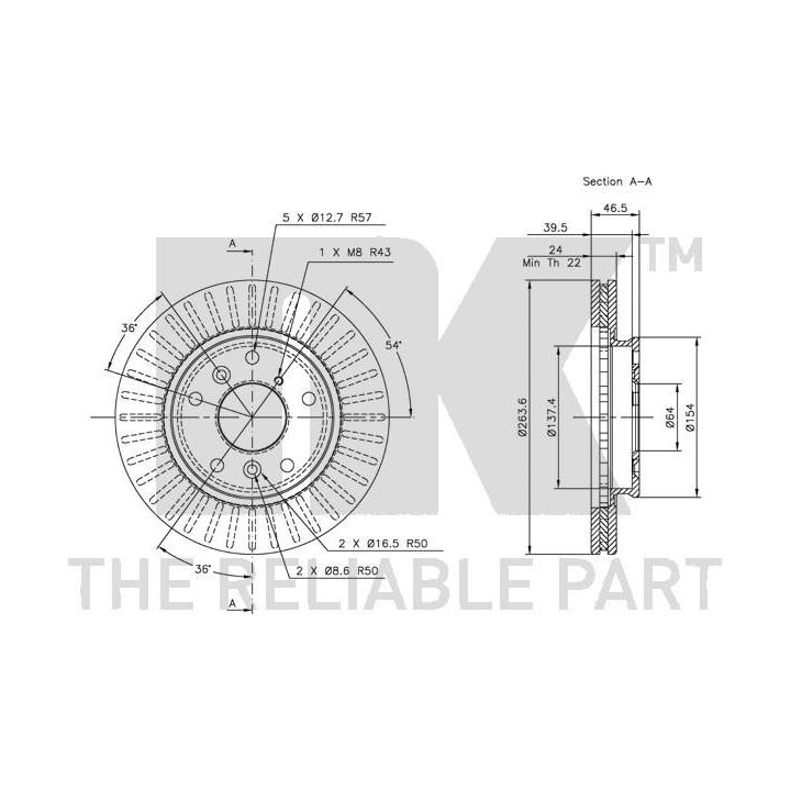 Stabdžių diskas NK 203220