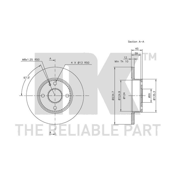 Stabdžių diskas NK 203225