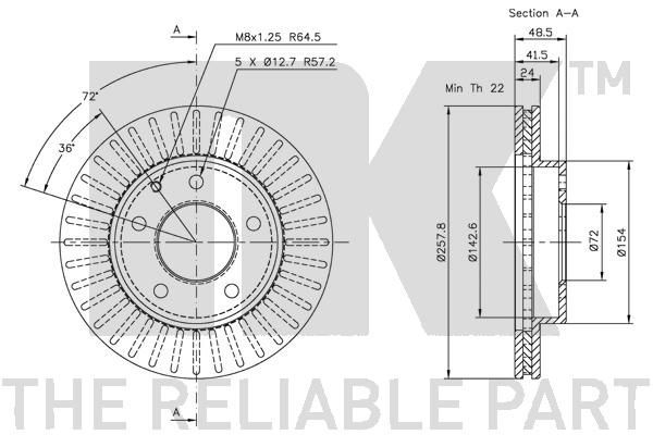 Stabdžių diskas NK 203227