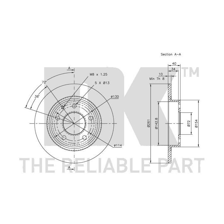 Stabdžių diskas NK 203228