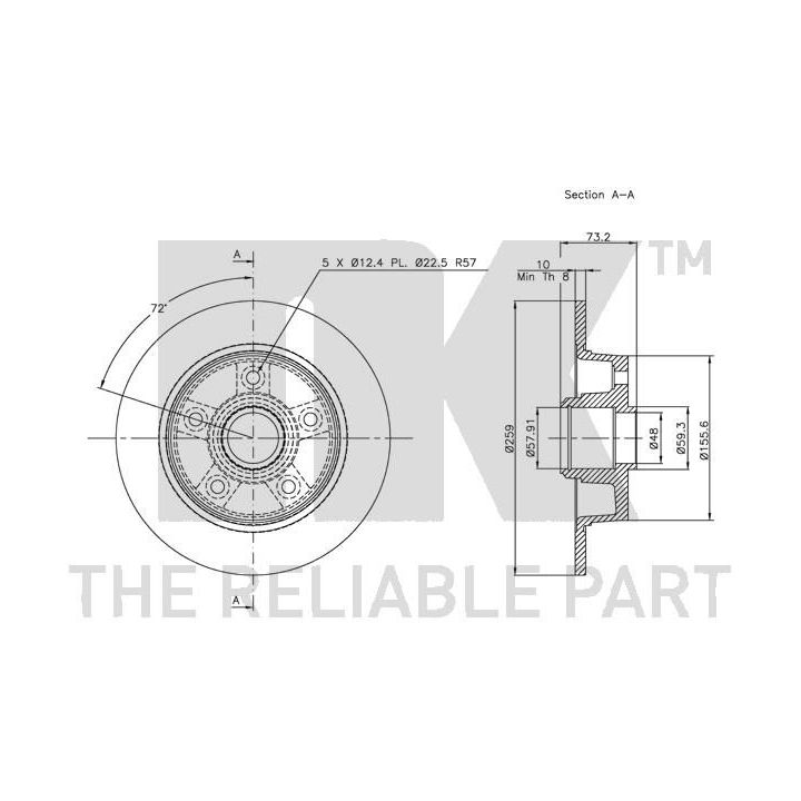 Stabdžių diskas NK 203229