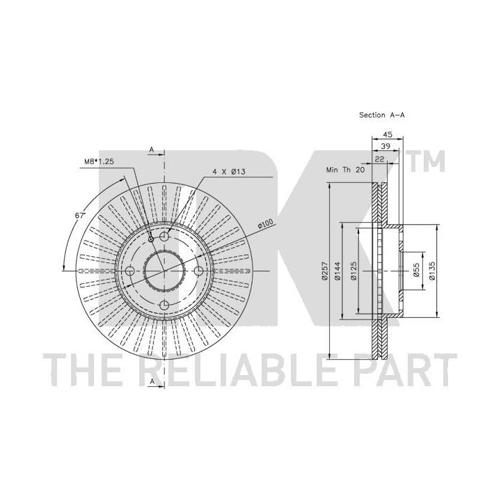 Stabdžių diskas NK 203230