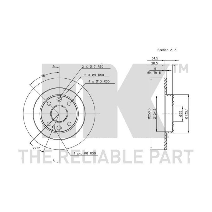 Stabdžių diskas NK 203231