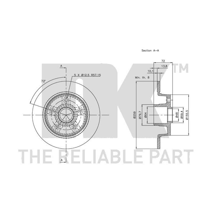 Stabdžių diskas NK 203233
