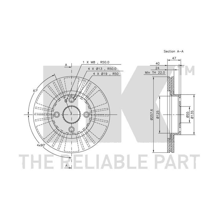 Stabdžių diskas NK 203235