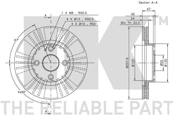 Stabdžių diskas NK 203235