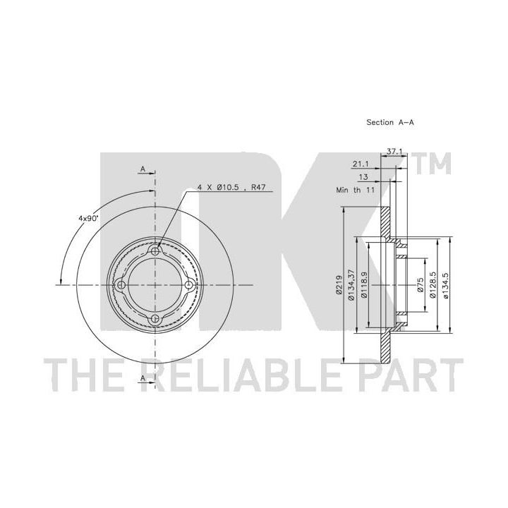 Stabdžių diskas NK 203236
