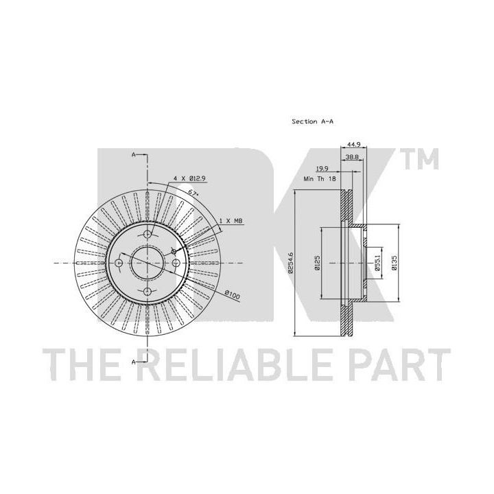 Stabdžių diskas NK 203237