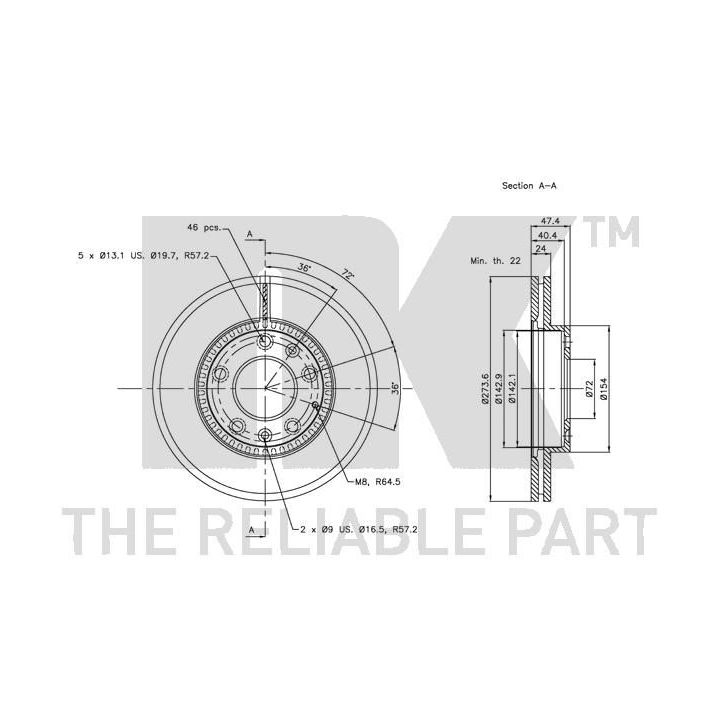 Stabdžių diskas NK 203241