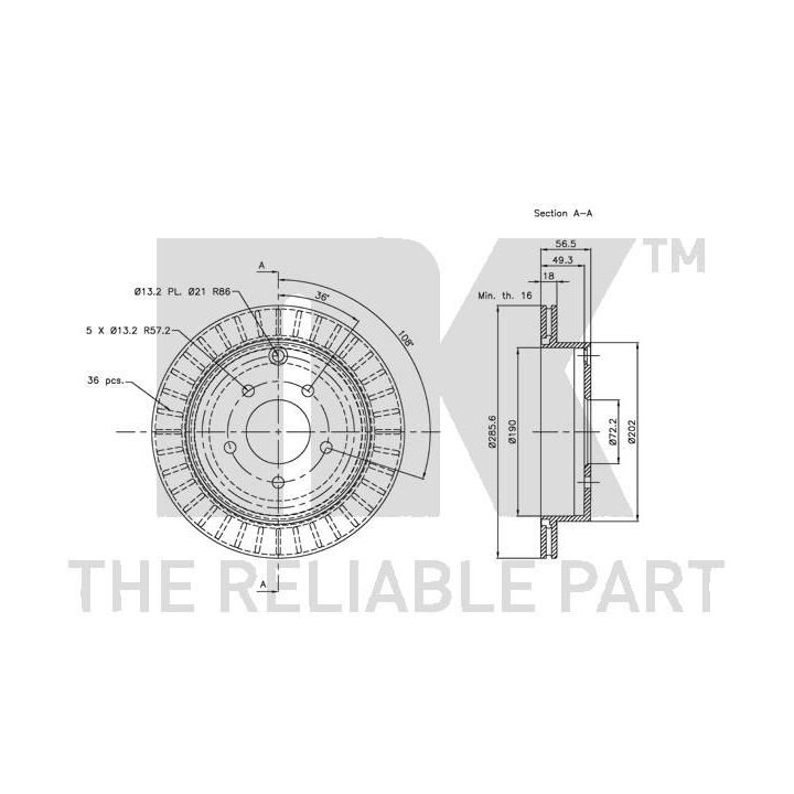 Stabdžių diskas NK 203242