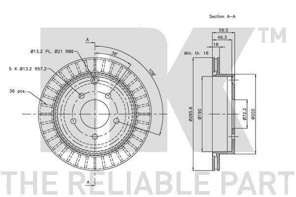 Stabdžių diskas NK 203242