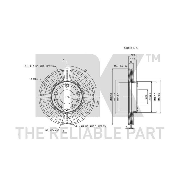 Stabdžių diskas NK 203245