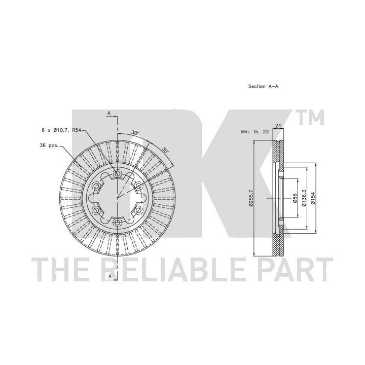 Stabdžių diskas NK 203255