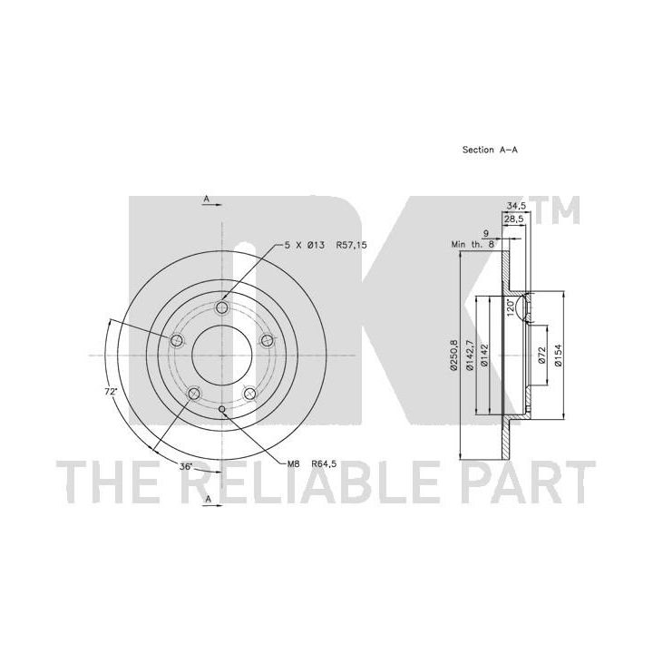Stabdžių diskas NK 203257