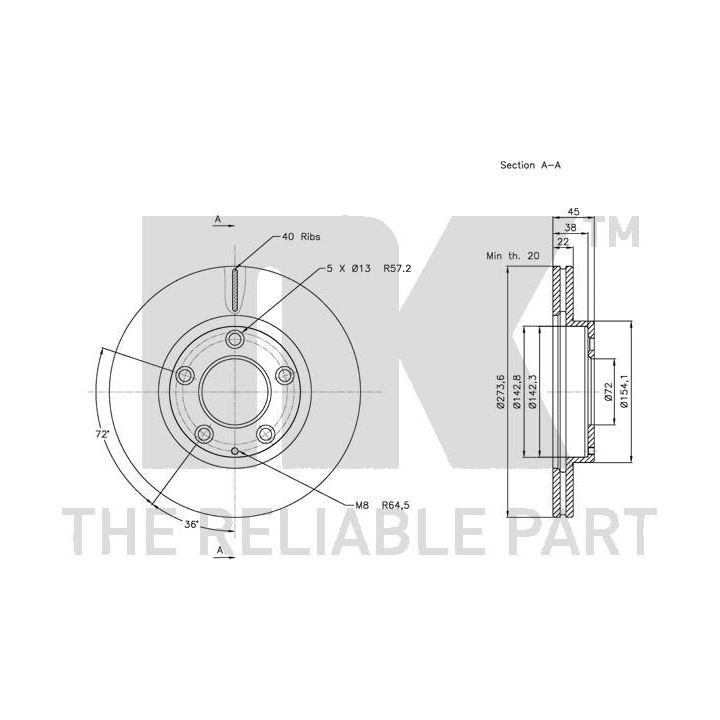 Stabdžių diskas NK 203258