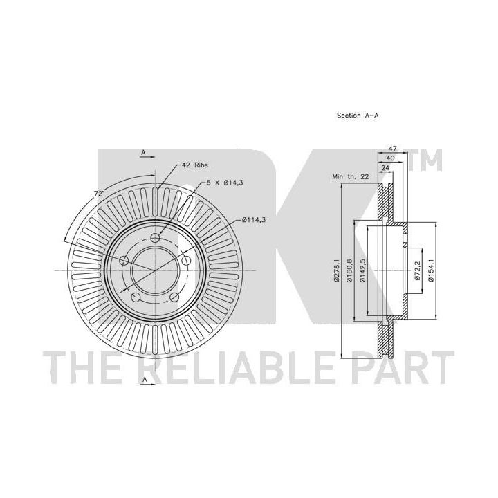 Stabdžių diskas NK 203263