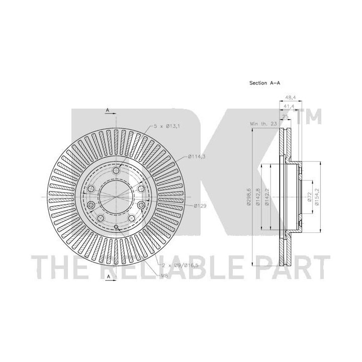 Stabdžių diskas NK 203268