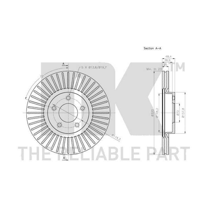 Stabdžių diskas NK 203272