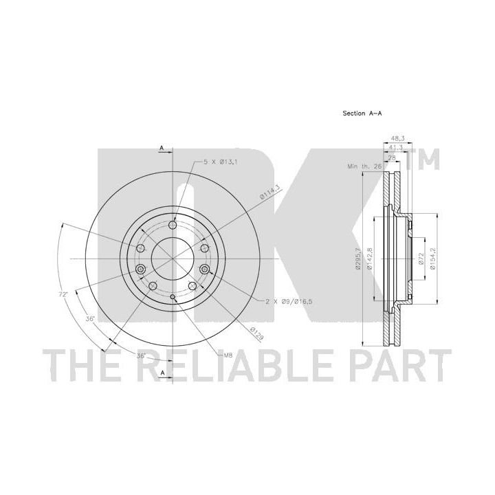 Stabdžių diskas NK 203275