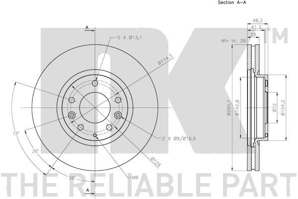 Stabdžių diskas NK 203275