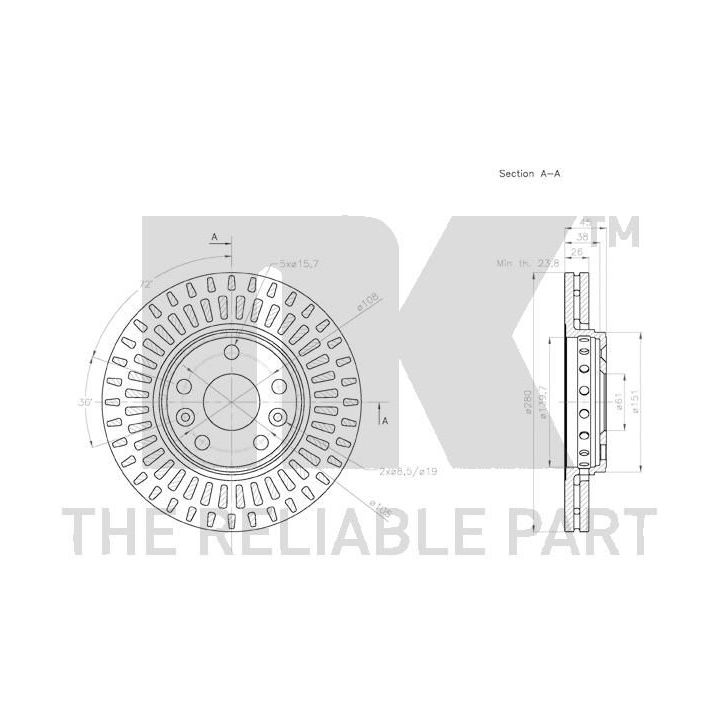 Stabdžių diskas NK 2033122