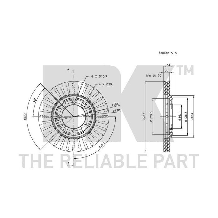 Stabdžių diskas NK 203401