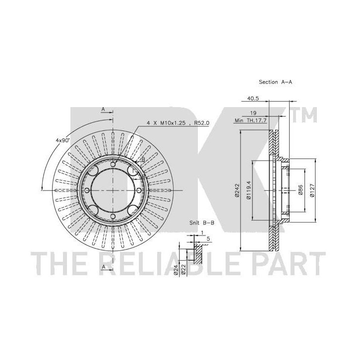 Stabdžių diskas NK 203402