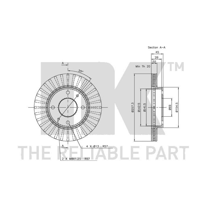 Stabdžių diskas NK 203403