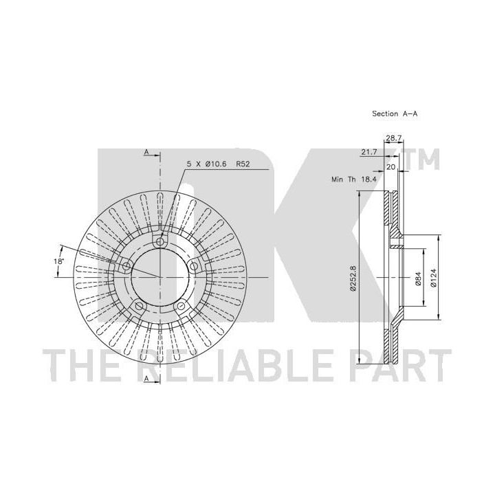 Stabdžių diskas NK 203404