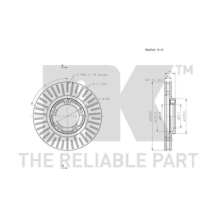 Stabdžių diskas NK 203405