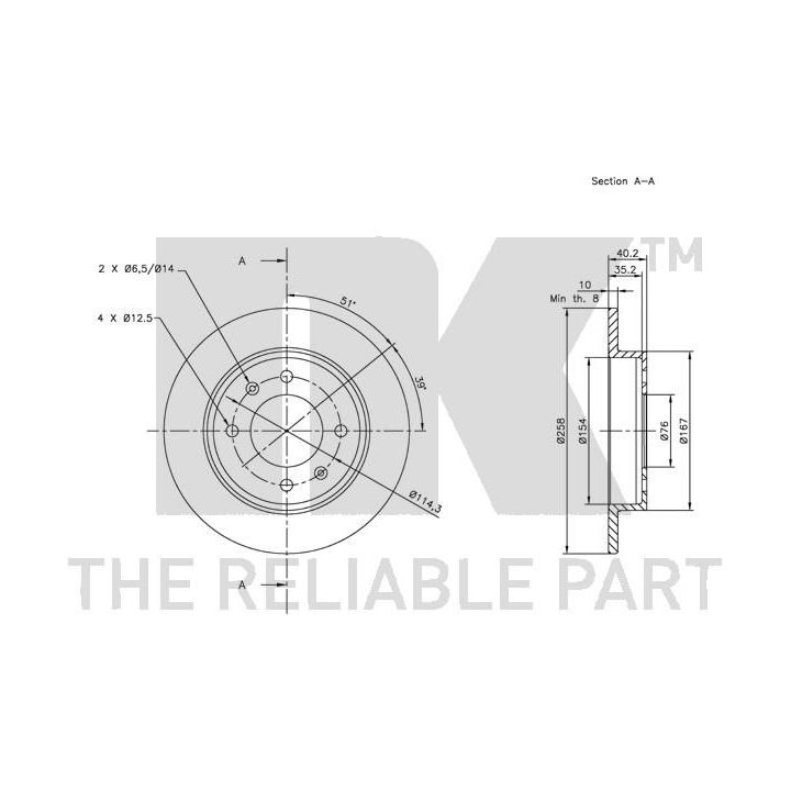 Stabdžių diskas NK 203406