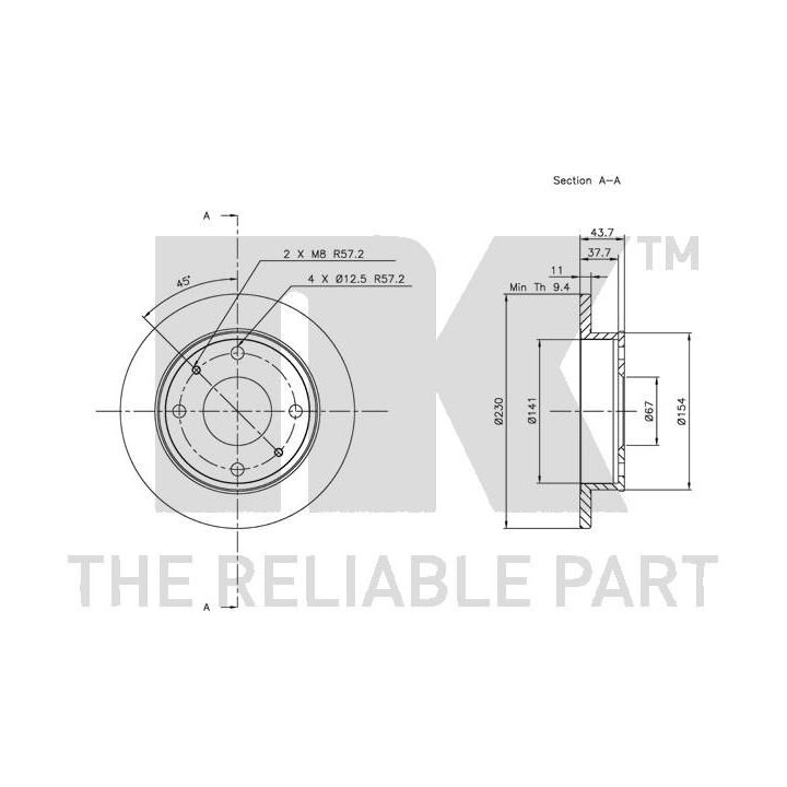 Stabdžių diskas NK 203407