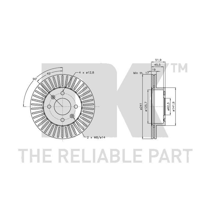 Stabdžių diskas NK 203409