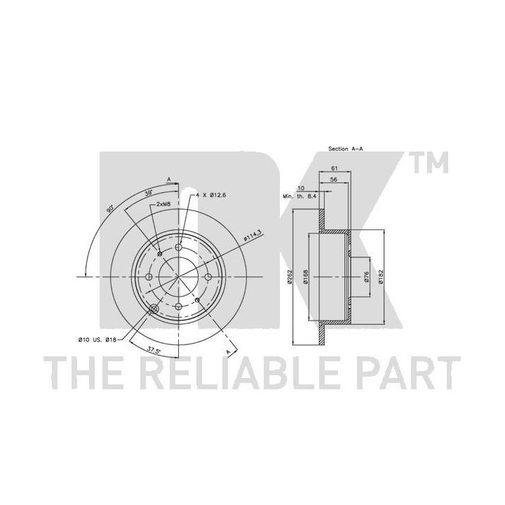 Stabdžių diskas NK 203412