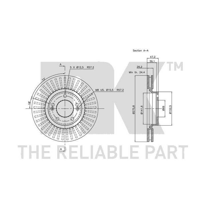 Stabdžių diskas NK 203413