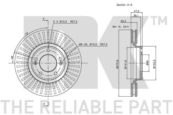 Stabdžių diskas NK 203413